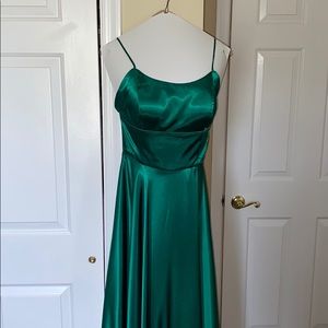 Emerald green formal dress
